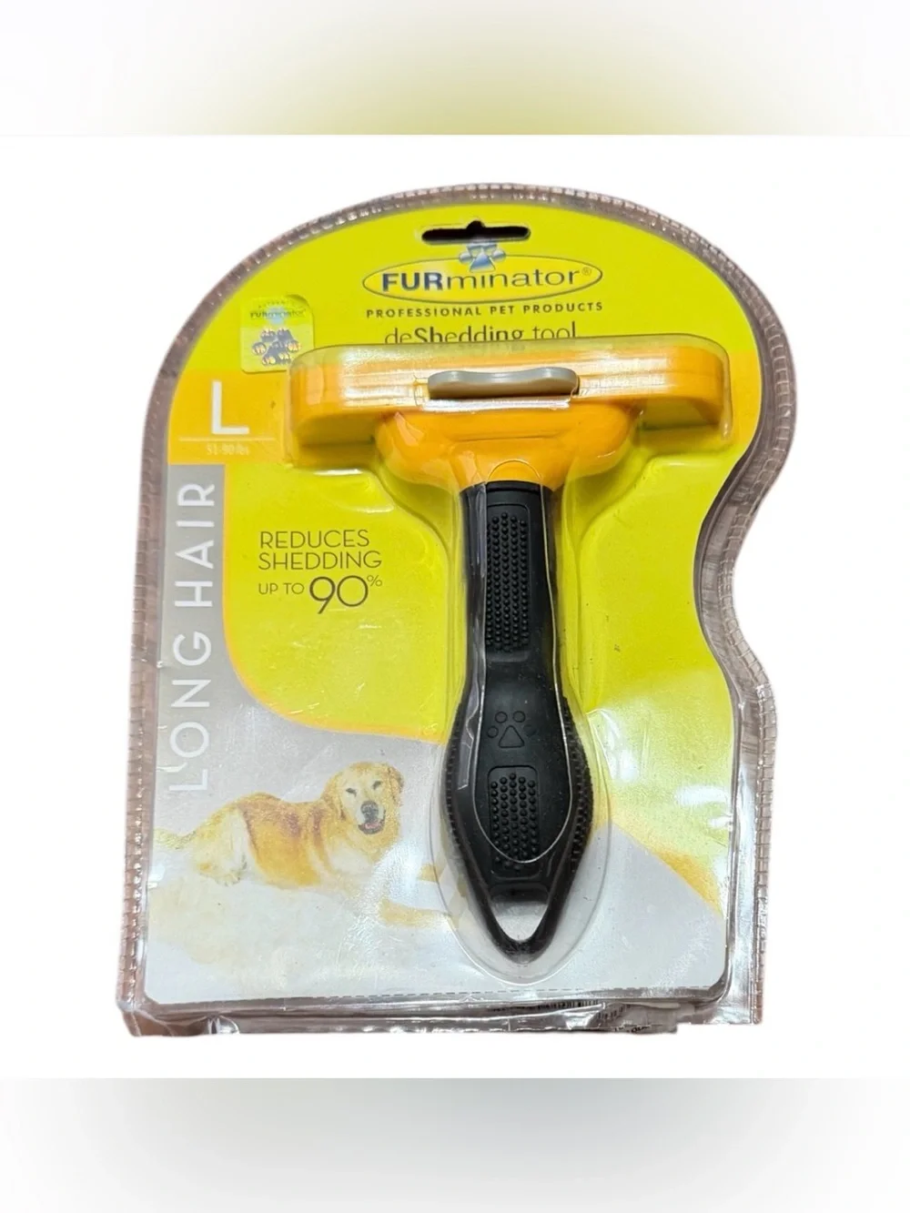 FURminator Long Hair DeShedding Tool for long hair, 51-90 lb dogs new
